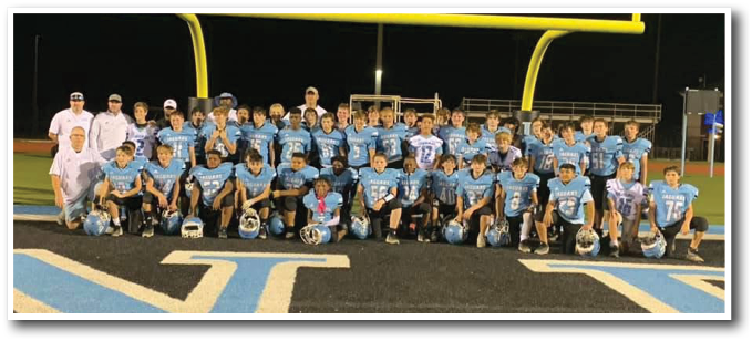 A football team poses for a photo on the field. AI generated content