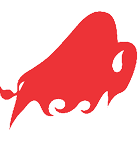 A red and white image of a nude figure with a red cape. AI generated content