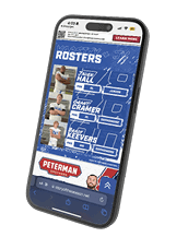 A cell phone displaying a roster of football players. AI generated content