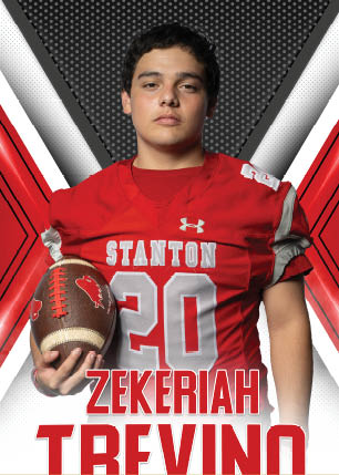 A young man wearing a white and black jersey with the number 14 on it. Description generated by AI