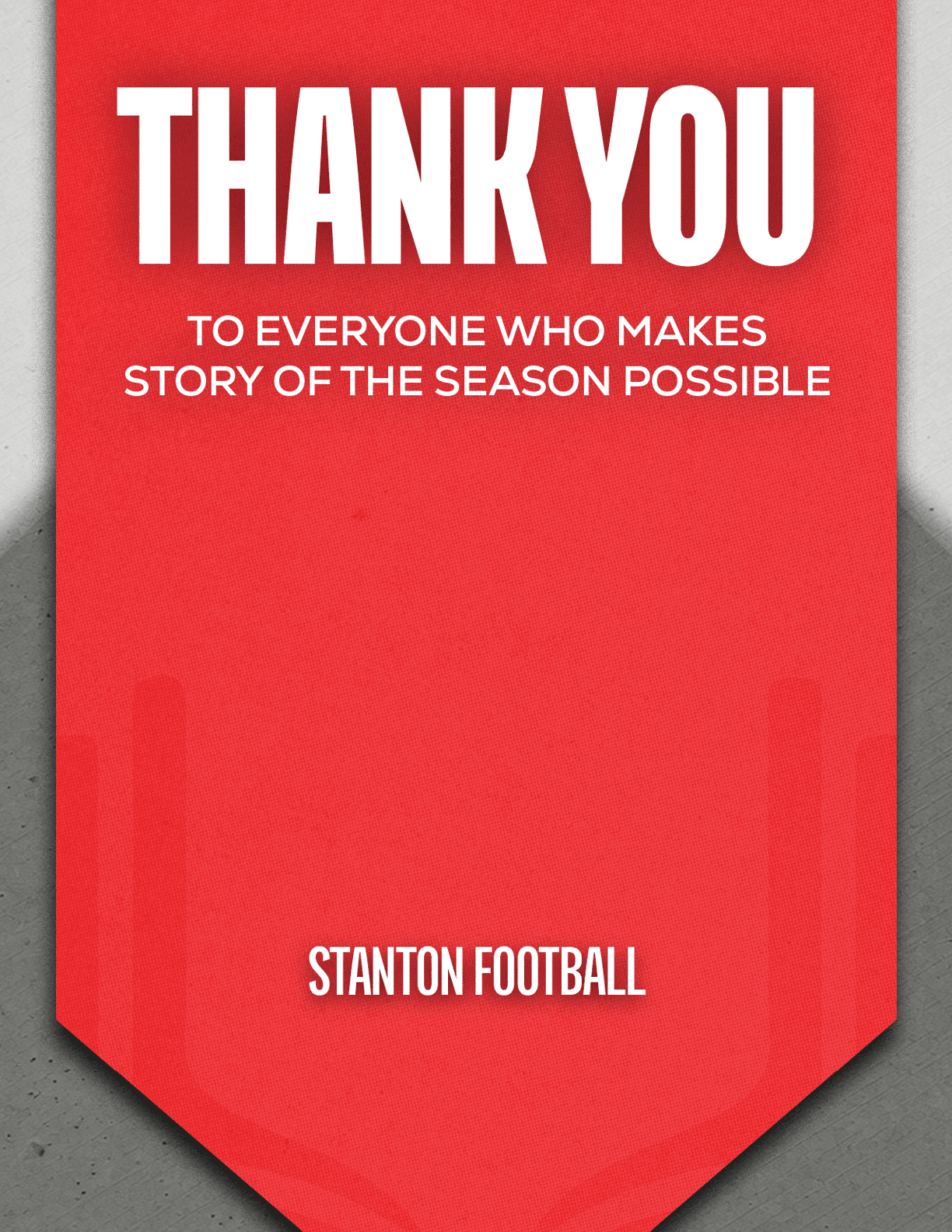 A thank you sign for Don Bosco Prep Football. Description generated by AI