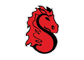 A red and black bird with a yellow beak. Description generated by AI