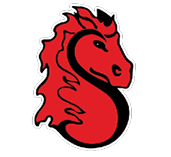 A red and black bird with a yellow beak. Description generated by AI