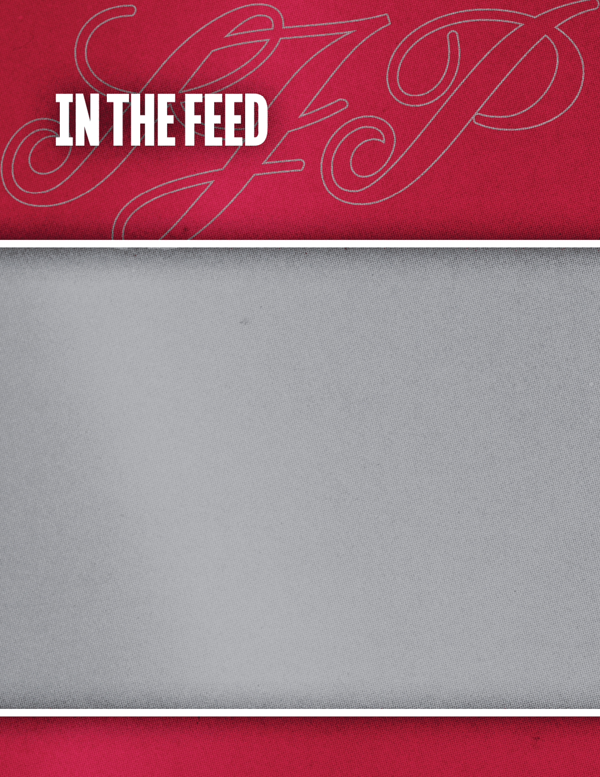 A blank space with the words “in the feed" written above it. Description generated by AI