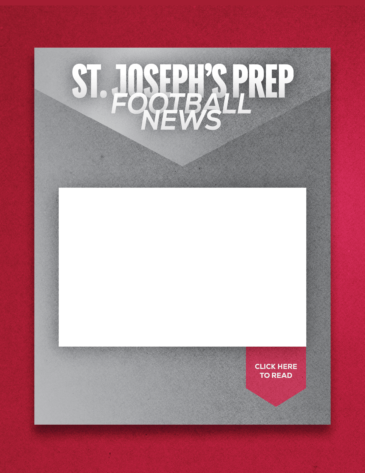 A black and red poster with a white square on it. Description generated by AI