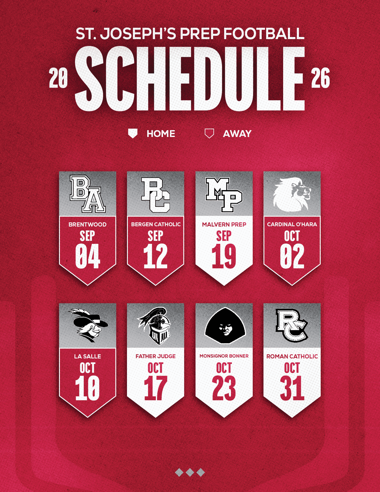 A football schedule with the dates and times of the games. Description generated by AI