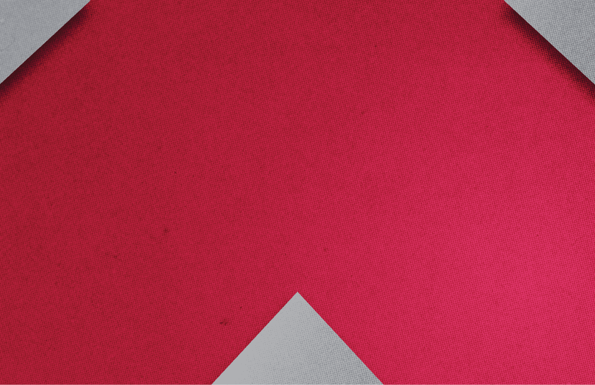 A red and gray cloth with a triangle shape. Description generated by AI