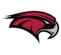 A stylized maroon and black hawk head logo with a sharp beak facing right. Description generated by AI