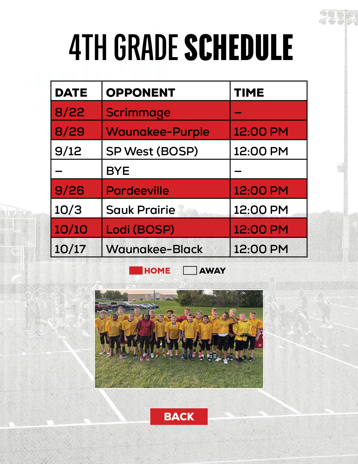  ,4TH GRADE SCHEDUL