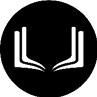 A black and white image of a book with the letters U and R on it. Description generated by AI