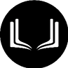 A black and white image of a book with the letters U and R on it. Description generated by AI