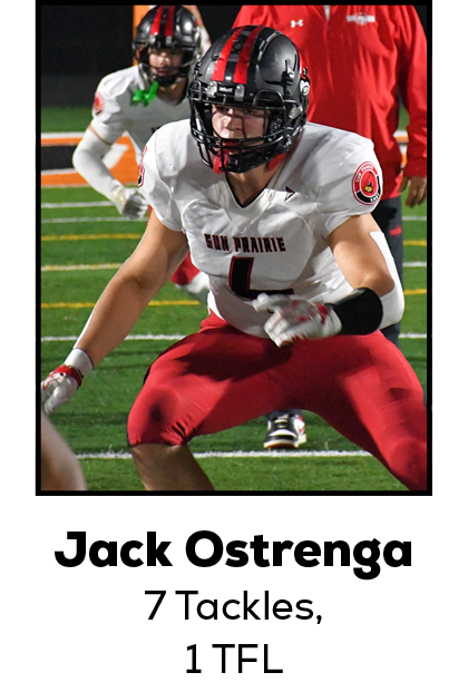 Jack Ostrenga 7 Tackles, 1 TF