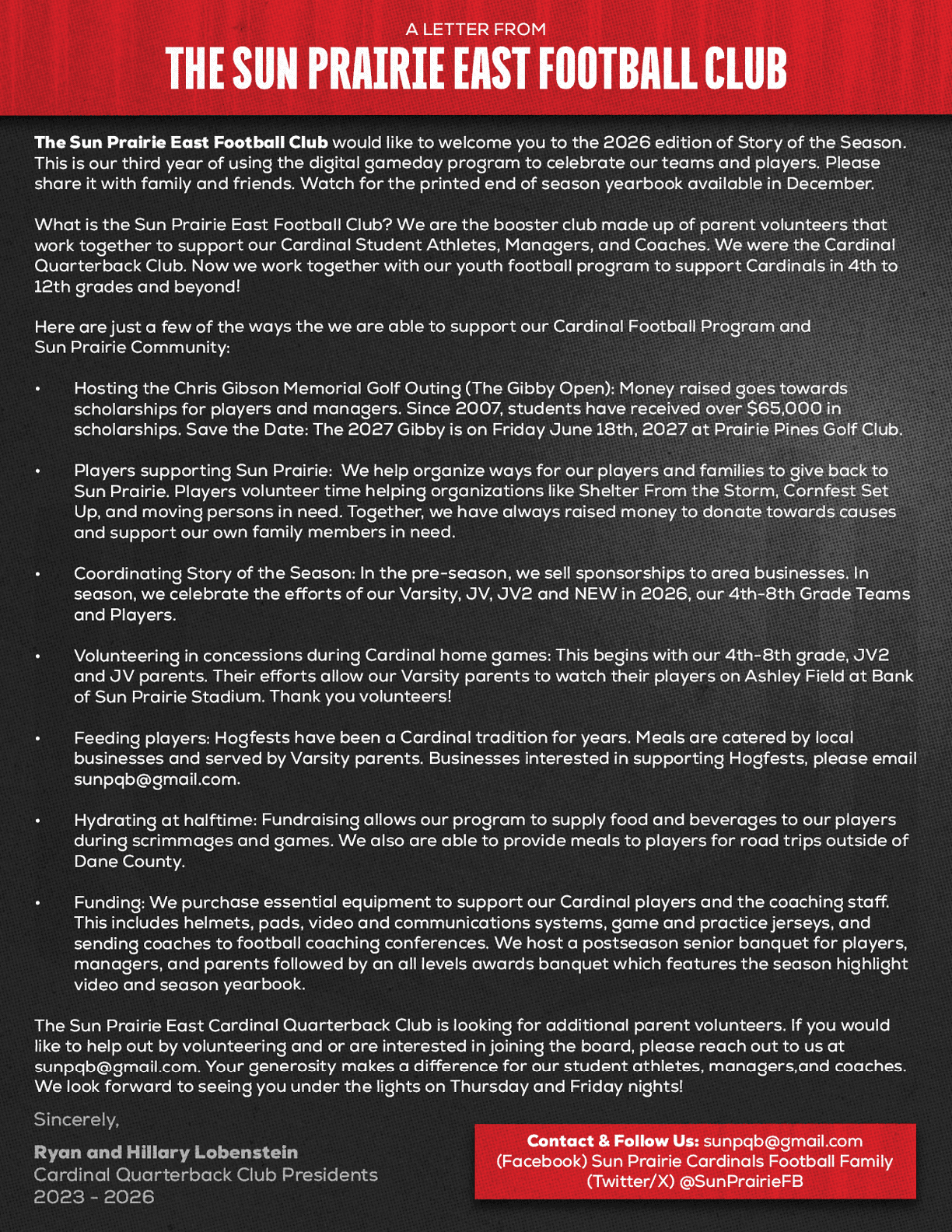 A letter from a football coach. Description generated by AI