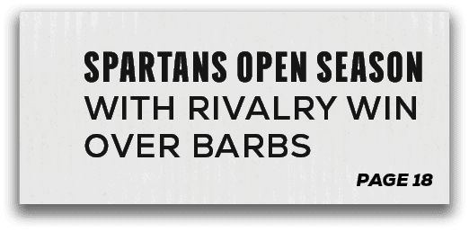 page 18,Spartans Open Season With Rivalry Win Over Barb