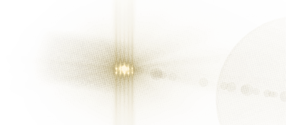 A glowing golden light source with a soft grid pattern radiates outward against a white background. Description generated by AI