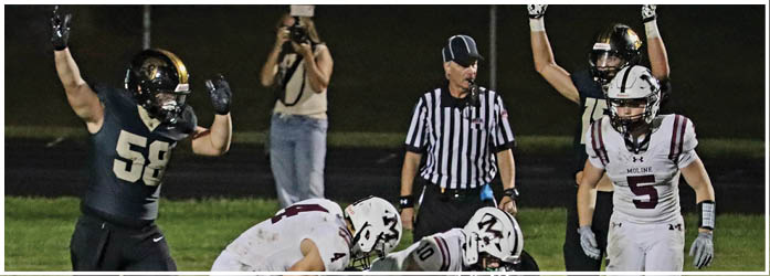 A group of football players on a field. Description generated by AI