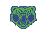 A blue and red logo of a cat with its mouth open. Description generated by AI