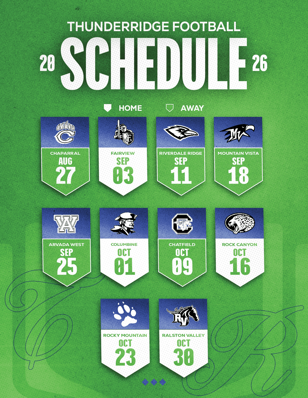 A football schedule for the 2014 season. Description generated by AI