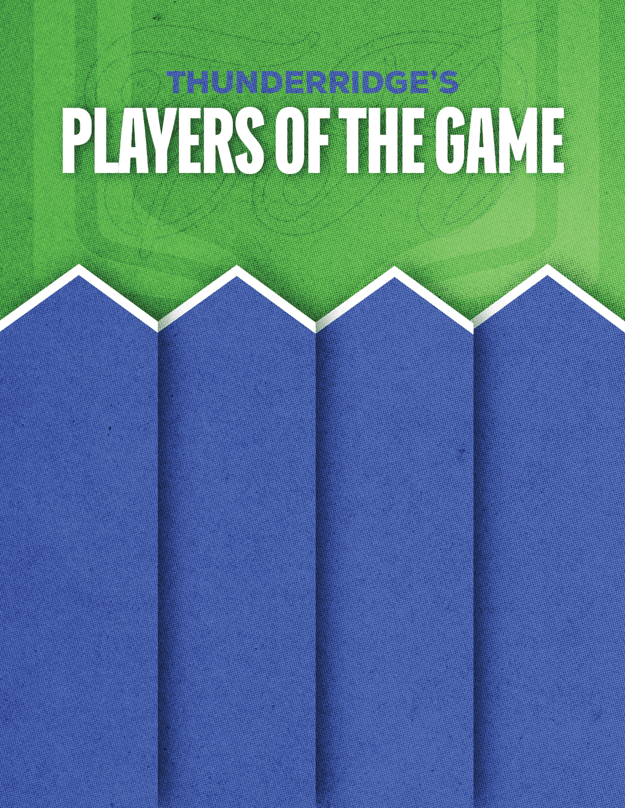 A red and blue poster with a white border. Description generated by AI