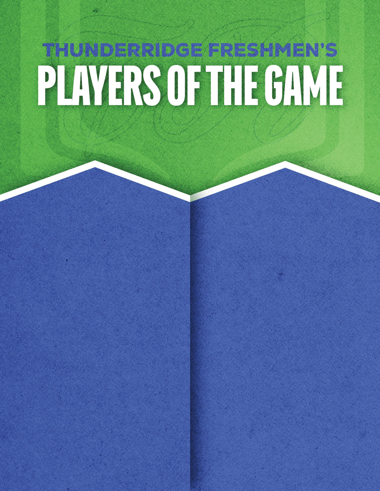 A red and blue poster with a white border. Description generated by AI