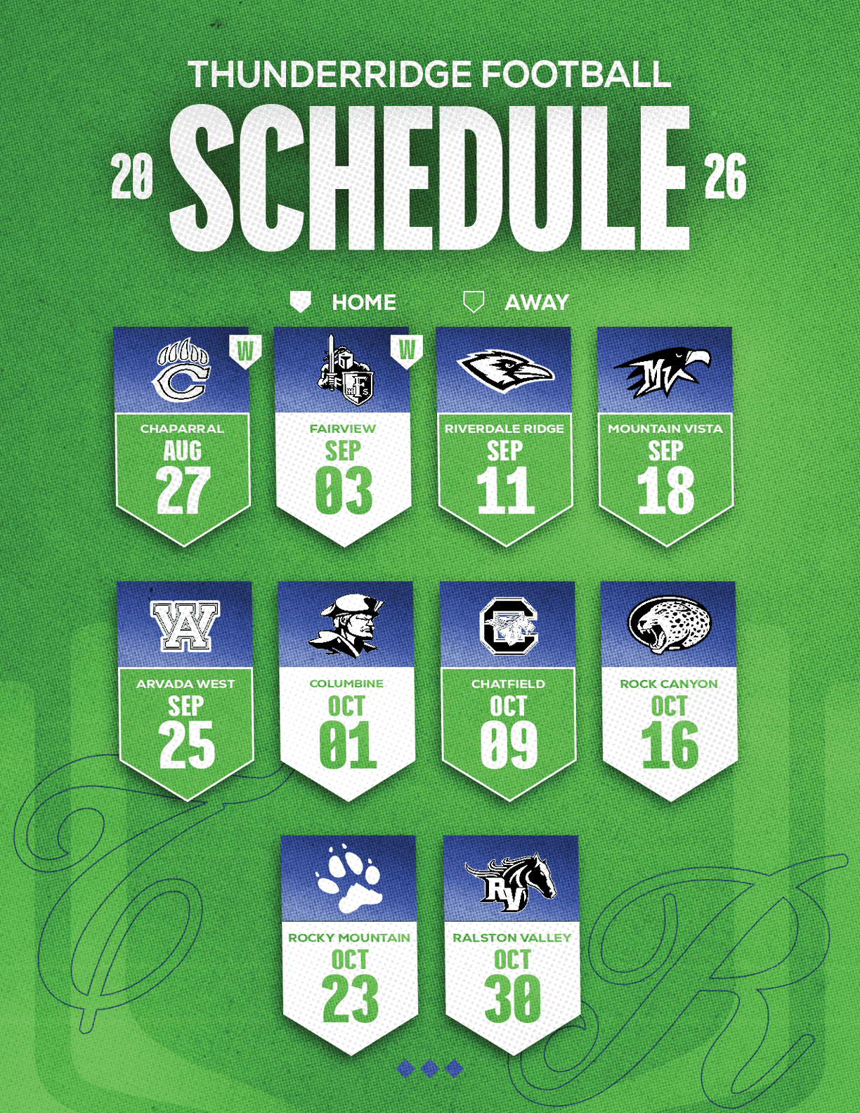 A football schedule for the 2014 season. Description generated by AI