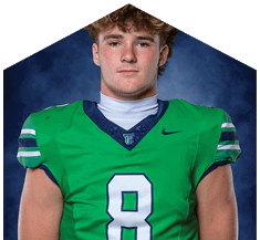 A young man wearing a white jersey with the number 10 on it. Description generated by AI
