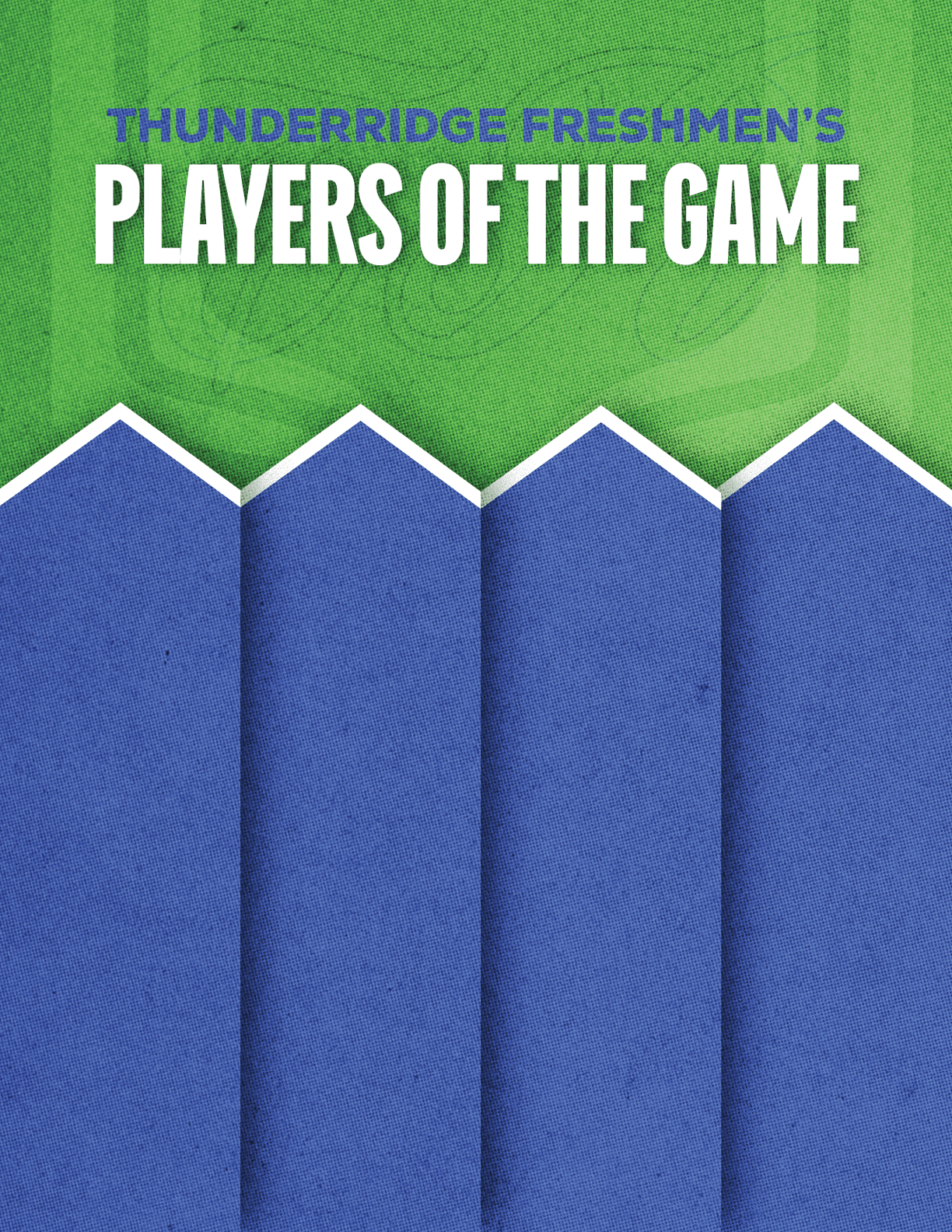 A red and blue poster with a white border. Description generated by AI