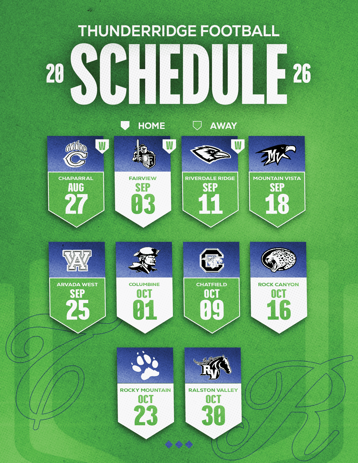 A football schedule for the 2014 season. Description generated by AI