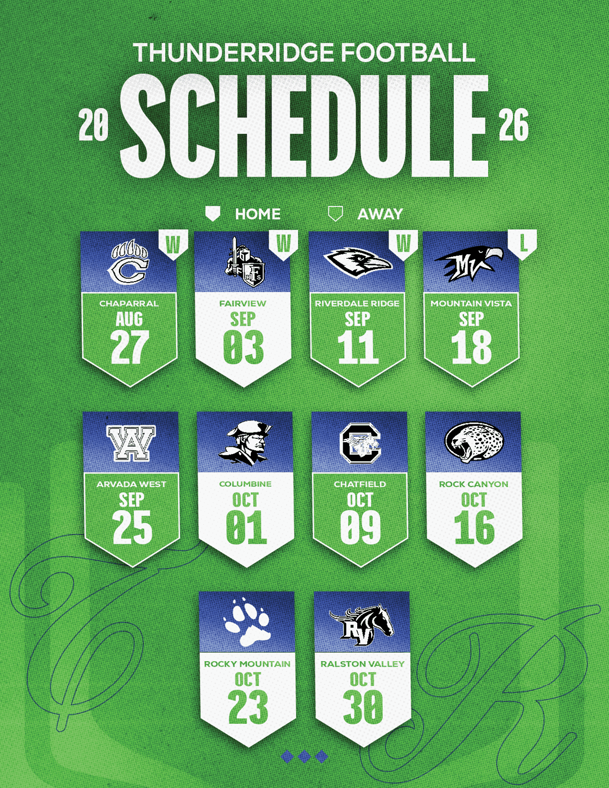 A football schedule for the 2014 season. Description generated by AI