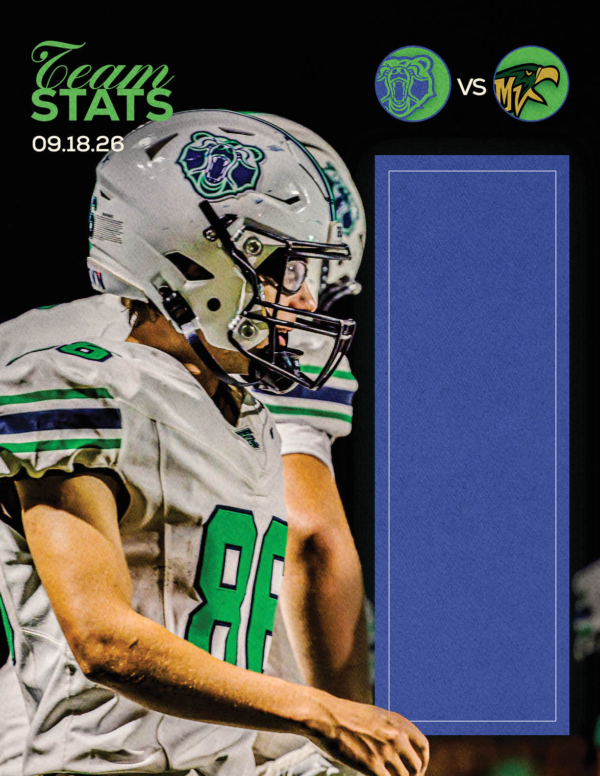 A football player is kicking a football. Description generated by AI