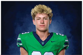 A young man wearing a white jersey with the number 10 on it. Description generated by AI
