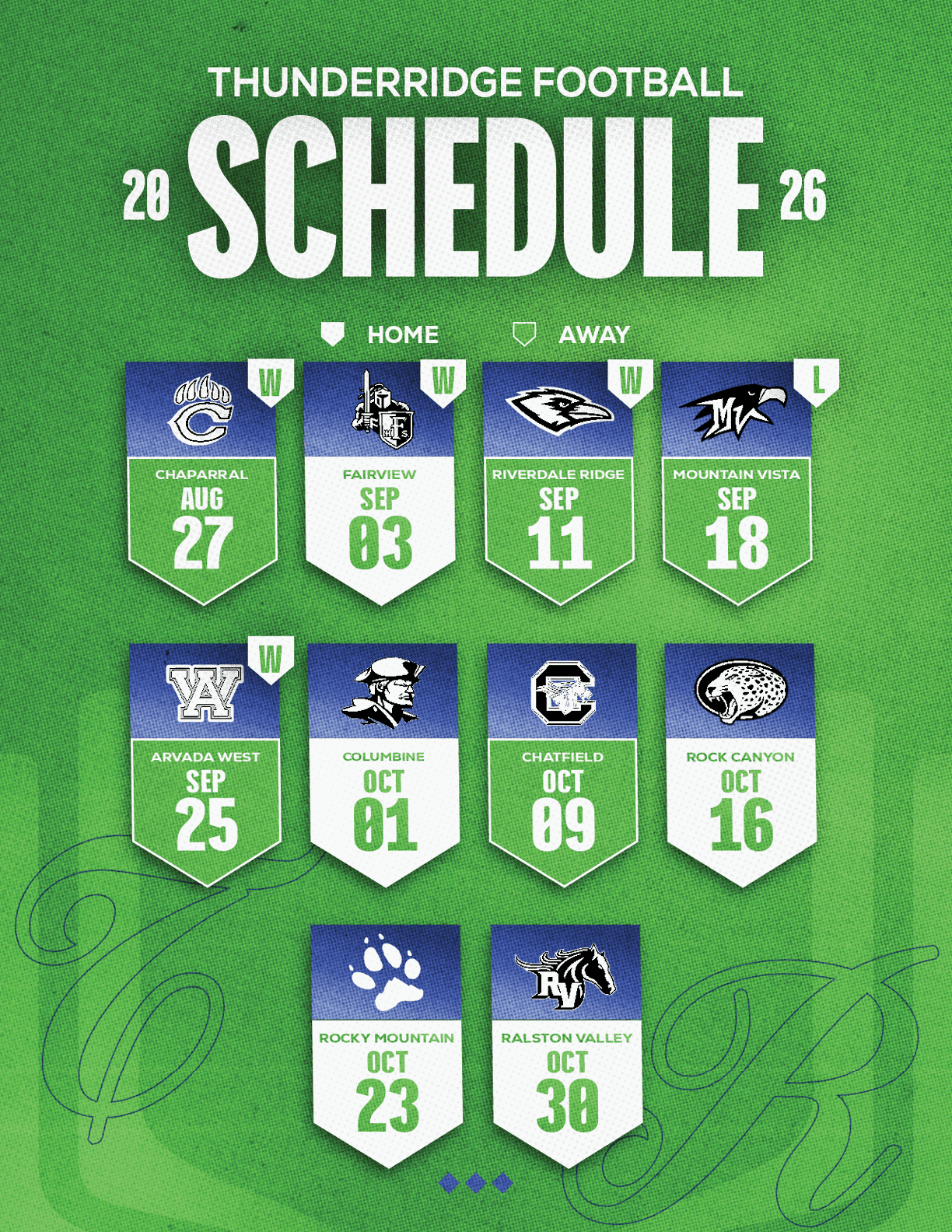 A football schedule for the 2014 season. Description generated by AI