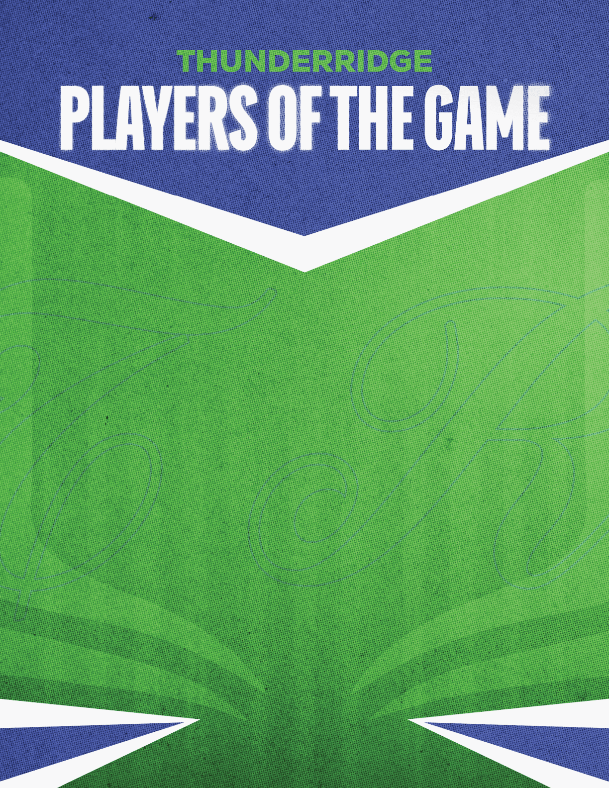 A poster for Mountain Vista's Players of the Game. Description generated by AI