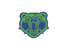 A blue and red logo of a lion with a red mouth. Description generated by AI