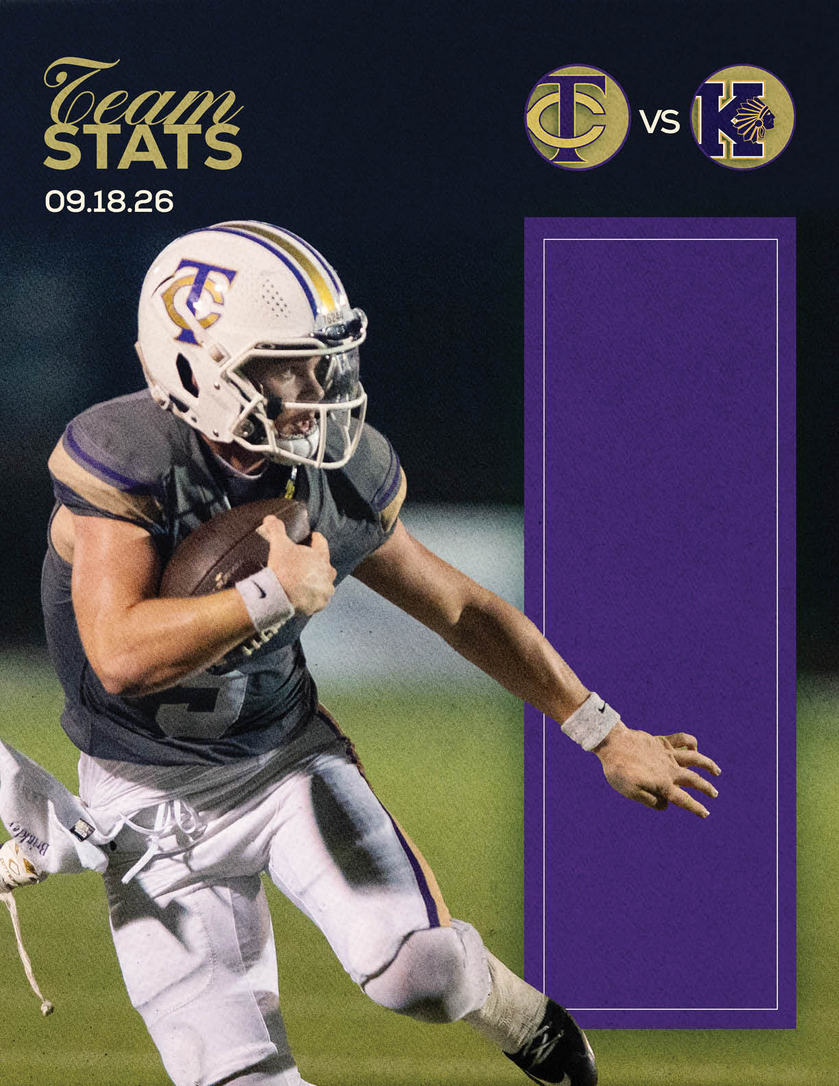 A football player is kicking a football. Description generated by AI