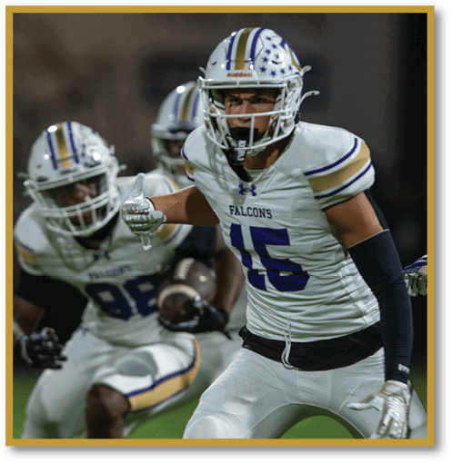 Two football players wearing black jerseys with the number 11 on them. Description generated by AI