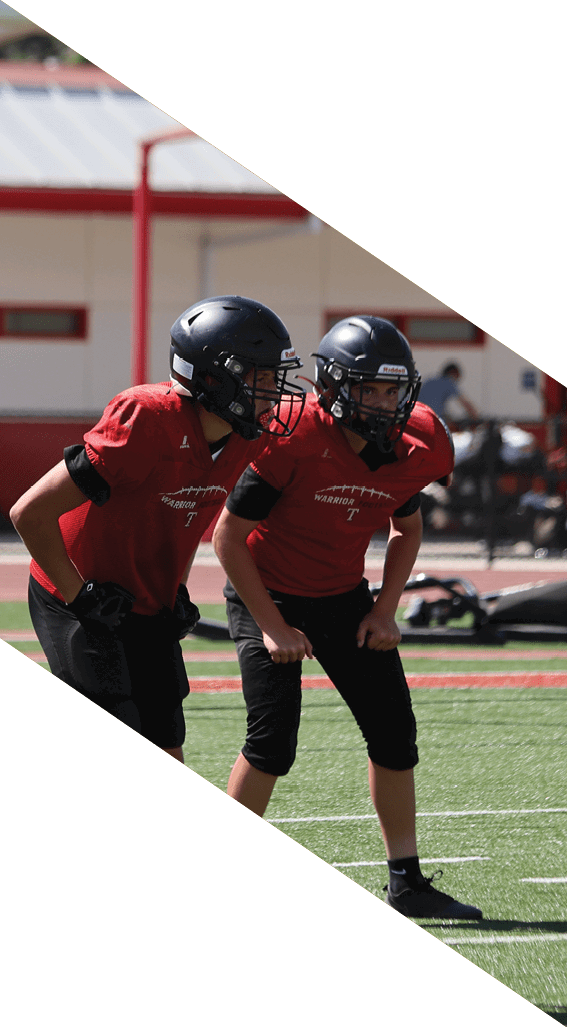 A football player wearing a black helmet and white jersey is holding a football in his hands. AI generated content
