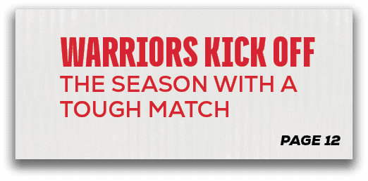 page 12,warriors kick off the season with a tough matc