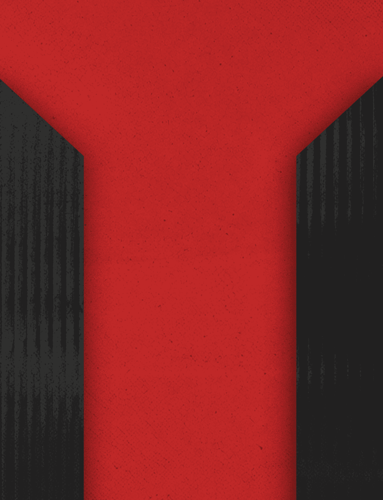 Three black and red buildings. Description generated by AI