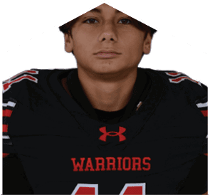 A young man wearing a white jersey with the number 10 on it. Description generated by AI