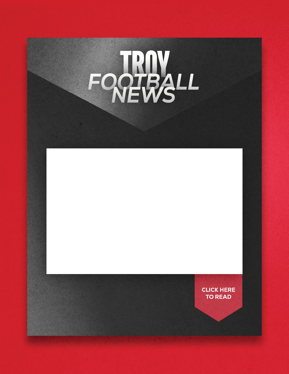 A red and black Sun Prairie East Football News sign. Description generated by AI
