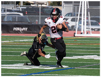 A group of football players on a field. Description generated by AI