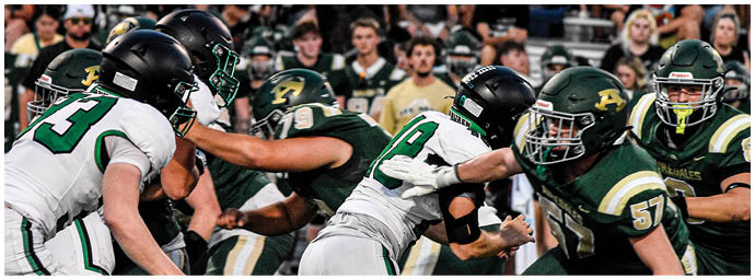 A football player is sliding on the ground. Description generated by AI
