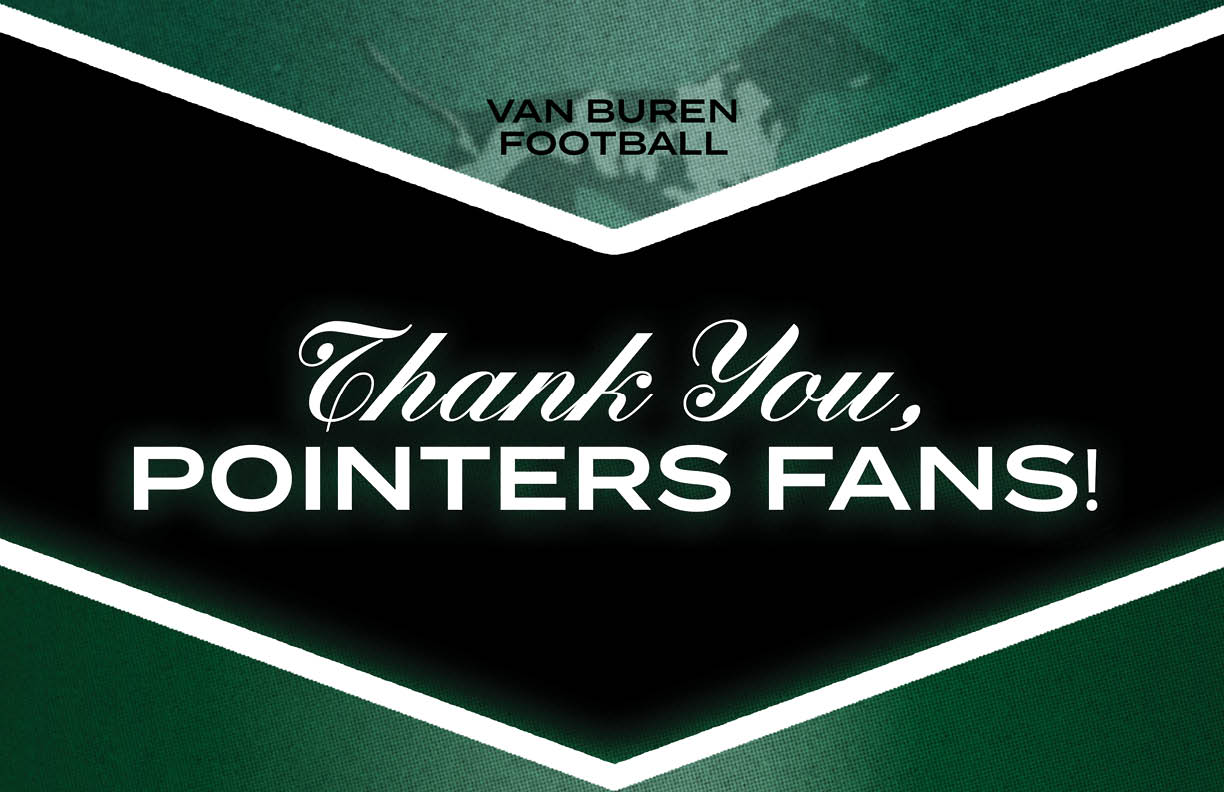 A sign that says thank you golden eagles. Description generated by AI