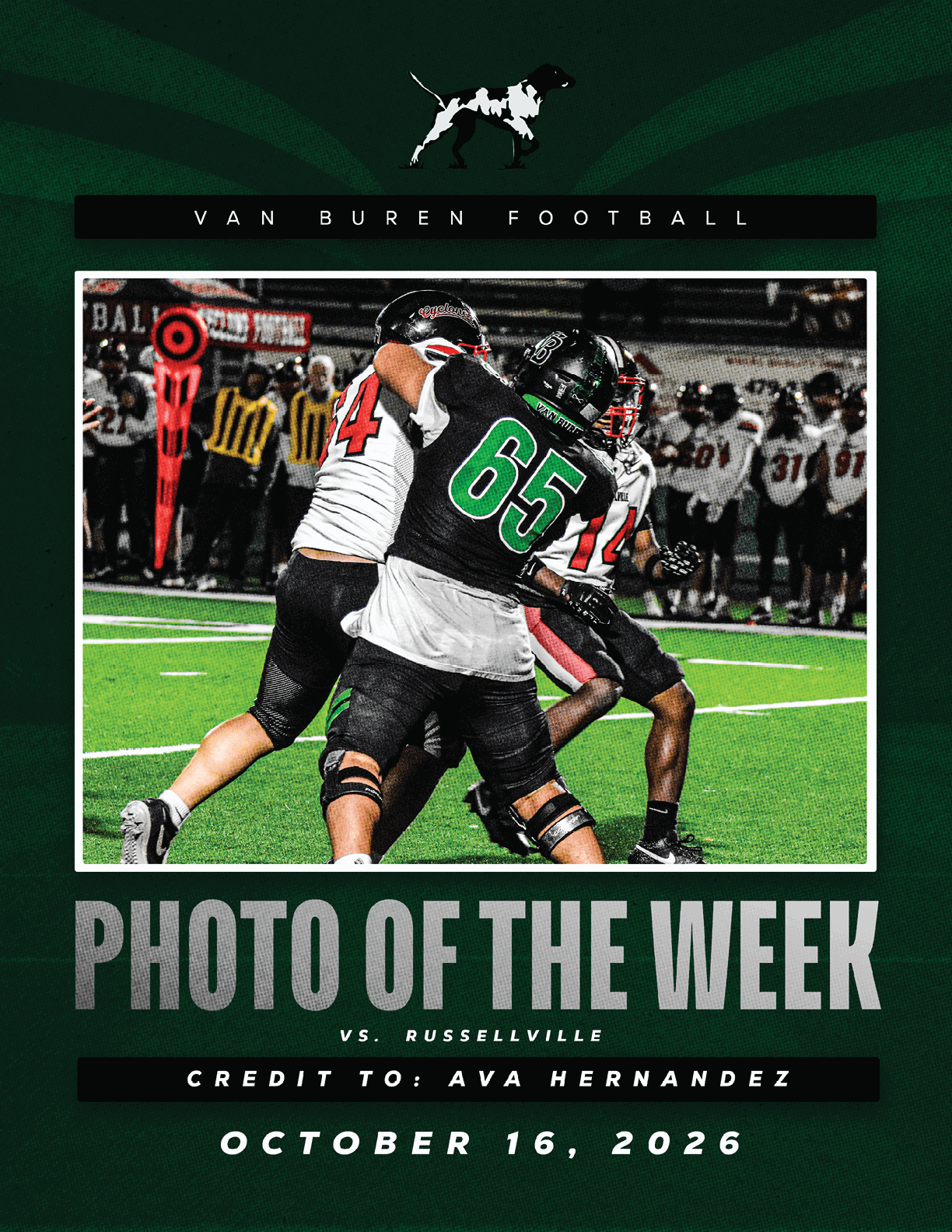 A football player in a green jersey with the number 15 on it. Description generated by AI