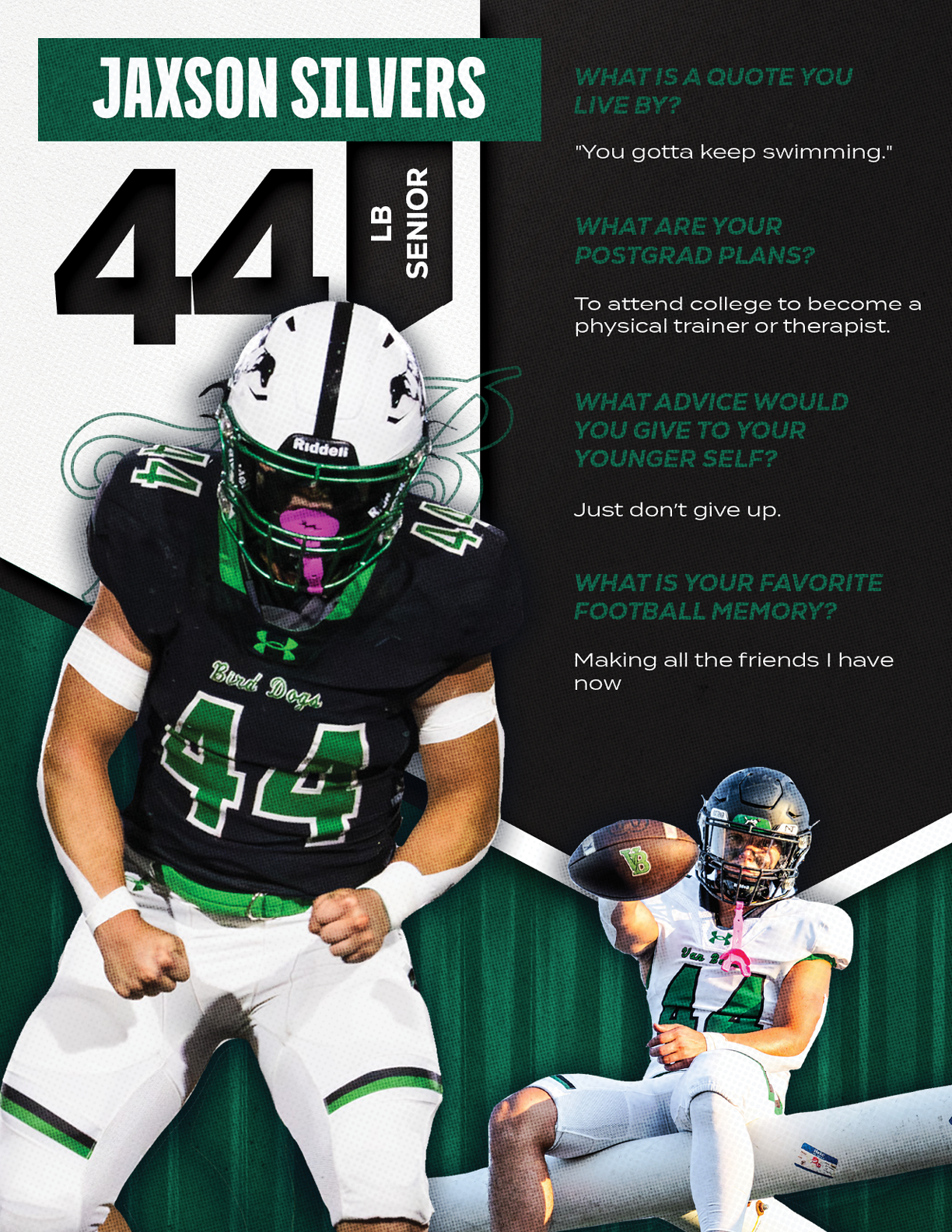 A football player wearing a green jersey with the number 12 on it. Description generated by AI