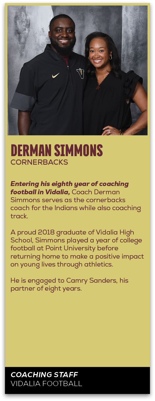 Coaching Staff Vidalia Football,derman simmons cornerbacks,Entering his eighth year of coaching football in Vidalia, ...