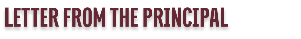 Letter from the Principal