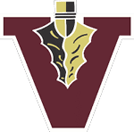 A red and black V shaped emblem. Description generated by AI