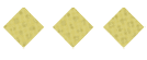 Three maroon diamond shapes with a black grid pattern are evenly spaced on a white background. Description generated by AI